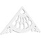 Ekena Millwork Pitch Wagon Wheel Architectural Grade PVC Gable Pediment, 36"W x 16 1/2"H x 1"P (11/12) GPP036X017X100WAG - alternate 1